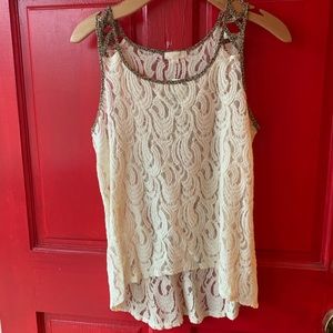 Tank Top Leopard Print Detailing